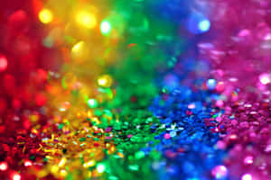 Hoë Resolusie Glitter Agtergrond — Reënboog-esteties Muurpapier