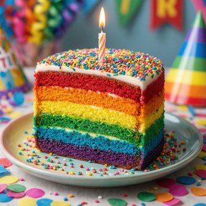 'n Kleurvolle reënboogkoek, 'n heerlike en feestelike agtergrond. — Pixel Watch 4 Muurpapier