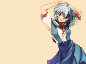 Rei Ayanami anime dans agtergrond