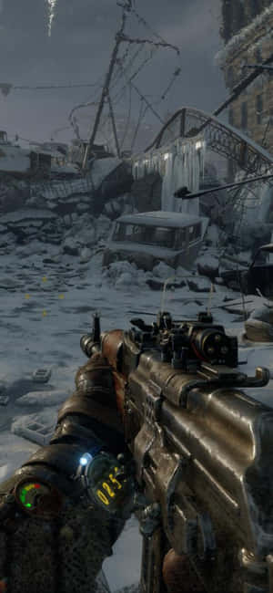 iPhone X Metro Exodus Agtergrond — Huawei Pura 90 Muurpapier