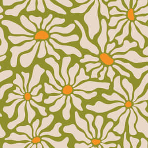 Estetiese 70's Agtergrond — Estetiese Blom Muurpapier
