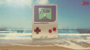 Reuse Nintendo Game Boy by die strand agtergrond — Game Boy Muurpapier
