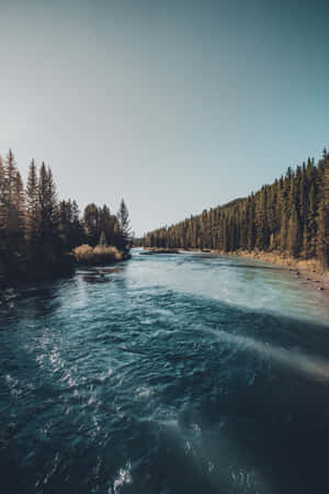 rivier agtergrond — Vivo Pad Muurpapier
