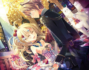 Romantiese anime dans agtergrond — Anime dans Muurpapier