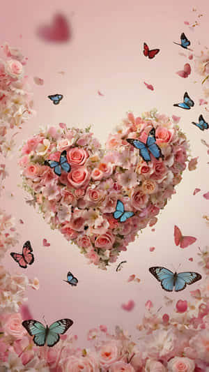 liefde,skoenlappers,hart,pastel,Valentynsdag,romanse,pienk,kuns — Pastel Muurpapier