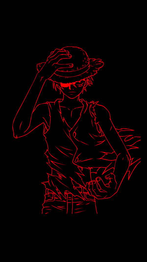 Rooi Anime One Piece — Rooi Anime Muurpapier