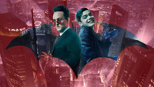 Rooi Estetiese 4K Gotham Pikkewyn — Batman Muurpapier