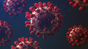 Rooi-Spits Koronavirus-agtergrond — Dowwe Muurpapier