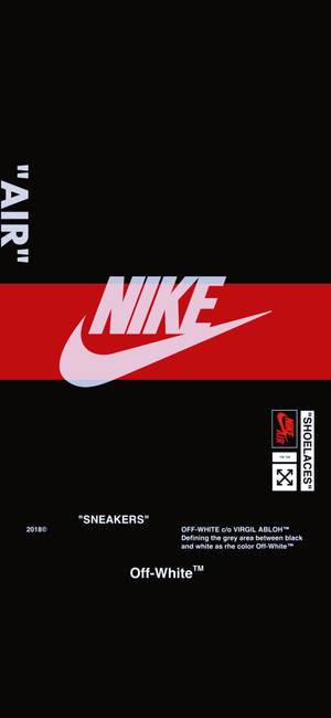 Rooi Streep Nike iPhone-logo — iPhone 14 Muurpapier