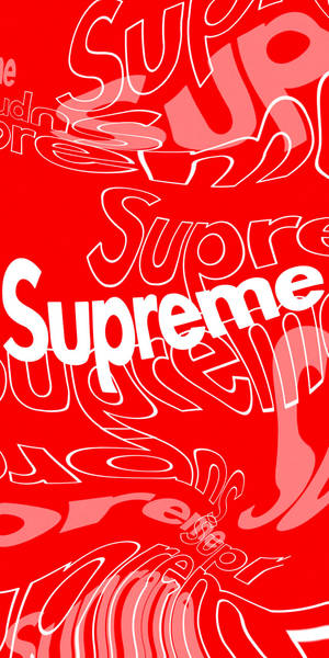 Rooi Supreme Verskillende Lettertipes Logo — 18:9 Muurpapier