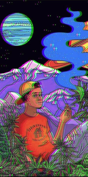 Rook Trippy Estetika — Trippige estetiek Muurpapier