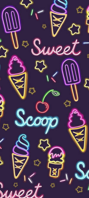 Roomys Neon Foon — iPhone 12 Muurpapier