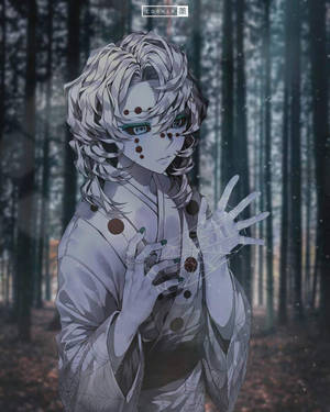 Rui Demon Slayer in die Bos agtergrond — Rui Demon Slayer Muurpapier