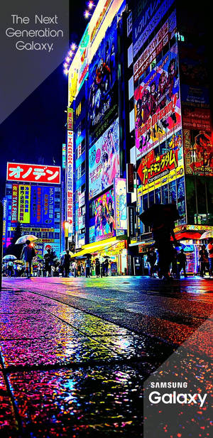 Samsung Galaxy Tokio Straatnaamborde — Samsung Galaxy Muurpapier