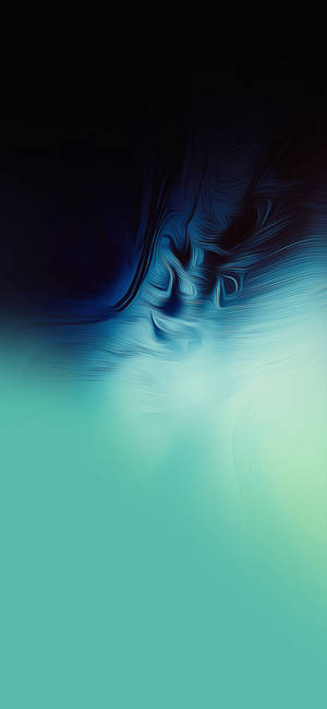Samsung Mobiel Teal en Swart Golwe — Galaxy S25 Muurpapier