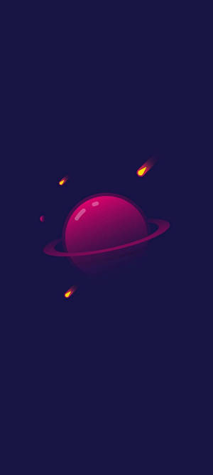Samsung S21 Ultra Saturnus en Komete Agtergrond — 1440x3200 Muurpapier