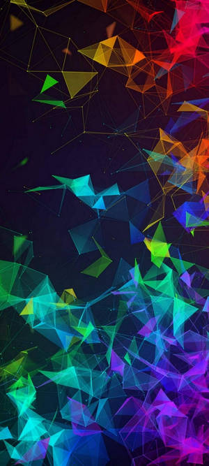 Samsung S21 Ultra Kleurvolle Driehoeke Muurpapier — 1440x3200 Muurpapier