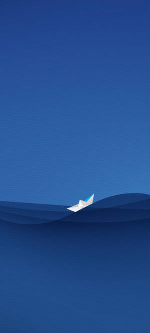 Samsung S21 Ultra Papierboot Agtergrond — Pixel 10 Muurpapier