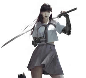 Samurai-kryger in 'n Mistiese Wêreld — Japannese samoerai Muurpapier