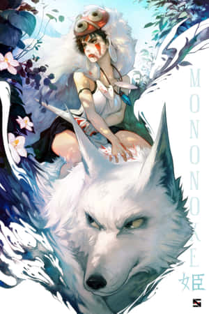 Prinses Mononoke prente — Honor Pad GT2 Pro Muurpapier