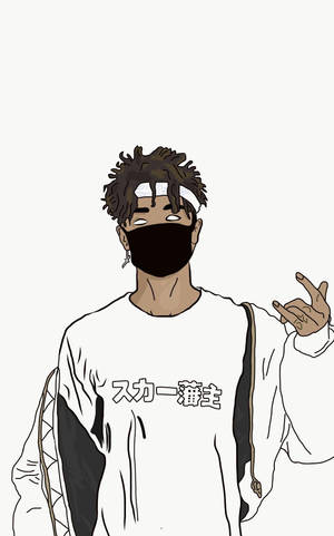 Scarlxrd Wit Estetiek-agtergrond — Honor Pad 10 Muurpapier