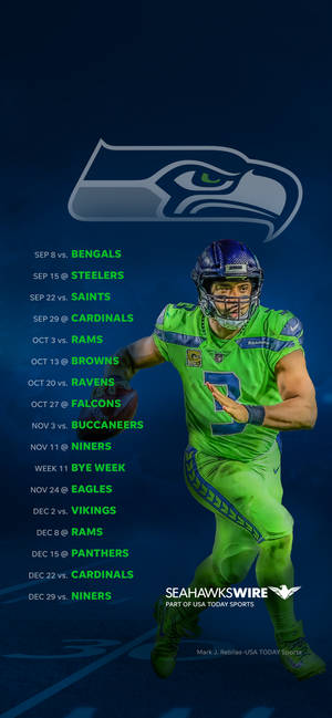 Seattle Seahawks Skedule plakpapier — iPhone 16 Pro Max Muurpapier