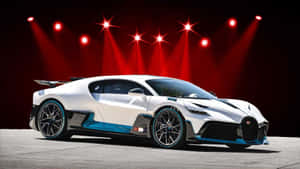 Sekere Rooi Sportmotor teen Sonsondergang — Motors Muurpapier