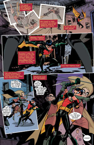 Selfversekerde Tim Drake wat superheldvaardighede ten toon stel — Galaxy Z Vou 8 Muurpapier