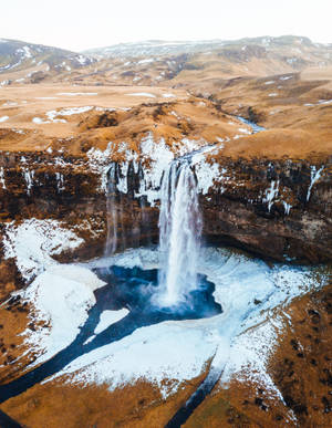 Seljalandsfoss Ysland Koel Ipad — iPad Pro Muurpapier
