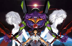 Neon Genesis Evangelion prente — Neon Genesis Evangelion Muurpapier