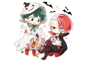 My Hero Academia Halloween [wallpaper] — Kawaii halloween Muurpapier