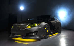 Sierlike en Kragtige Batman-motor wat deur die Nag Sweef — Batman Muurpapier