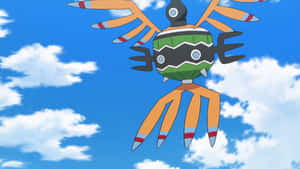 Sigilyph teen blou lug met wolke — Pokémon Muurpapier