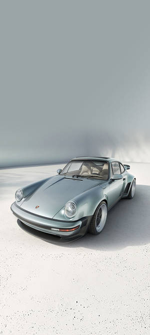 Silwer Porsche 911 — Nothing Phone (2) Muurpapier