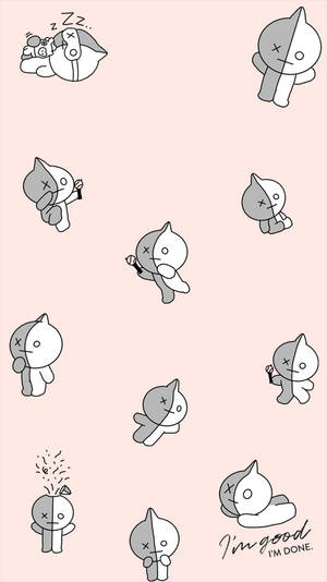 Sjarmante Van BT21 muurpapier — 9:16 Muurpapier