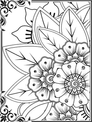 Blom Inkleur Prente — 3:4 Muurpapier