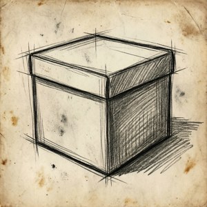 Artistieke handgetekende boksomtrek op papiertekstuur, perfek vir kreatiewe projekte. — Pixel Watch 5 Muurpapier