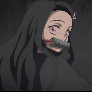 Skitterende Nezuko-estetika — Anime demoon Muurpapier
