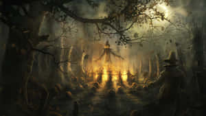 Skrikwekkende Halloween Agtergrond — Grusige halloween Muurpapier