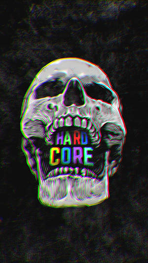 Skull Hardcore Trippy Estetika