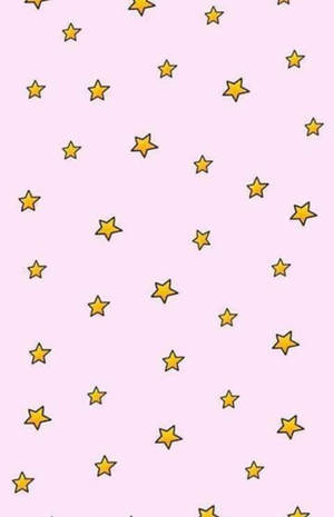 Pienk VSCO goue sterre agtergrond. — Honor MagicPad 3 Pro 12.3 Muurpapier