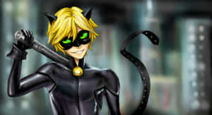 Cat Noir prente — Estetiese kat Muurpapier