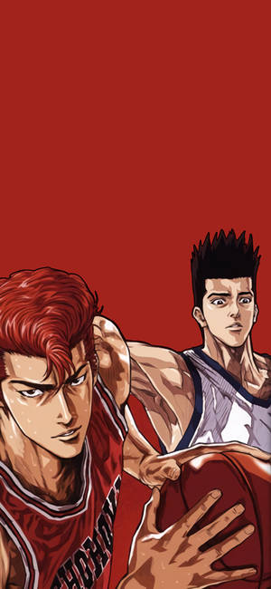 Slam Dunk Sakuragi en Sendoh-agtergrond — iPhone 17 Muurpapier
