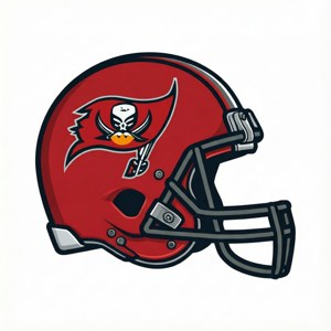 Minimalistiese Buccaneers-helmikoon — Pixel Watch 5 Muurpapier