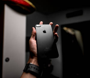 vlakdieptefokusfotografie van swart iPhone 7 Plus — iPhone 8 Muurpapier