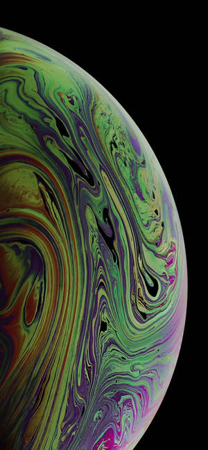 Smarag Aarde iPhone Xs Agtergrond — iPhone Xs Muurpapier