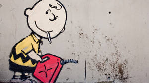 Snaaks Anime Charlie Brown-agtergrond — Snaaks Anime Muurpapier