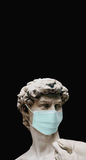 Snaaks Estetiese Griekse Standbeeld Masker Agtergrond — Snaaks esteties Muurpapier