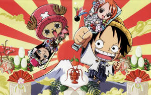 Snaakse Anime One Piece Kuns muurpapier — Anime estetiese GIF Muurpapier