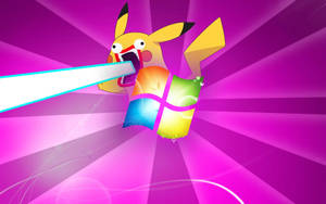Snaakse Anime Windows Pikachu-agtergrond — Snaaks Anime Muurpapier